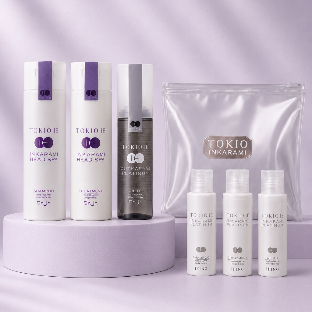 Coffret été Tokio Inkarami : 3 mini soins voyage + trousse offerte